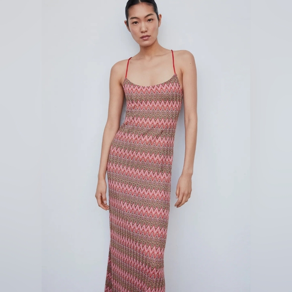 MANGO GEOMETRIC knit dress - Picture 4 of 4